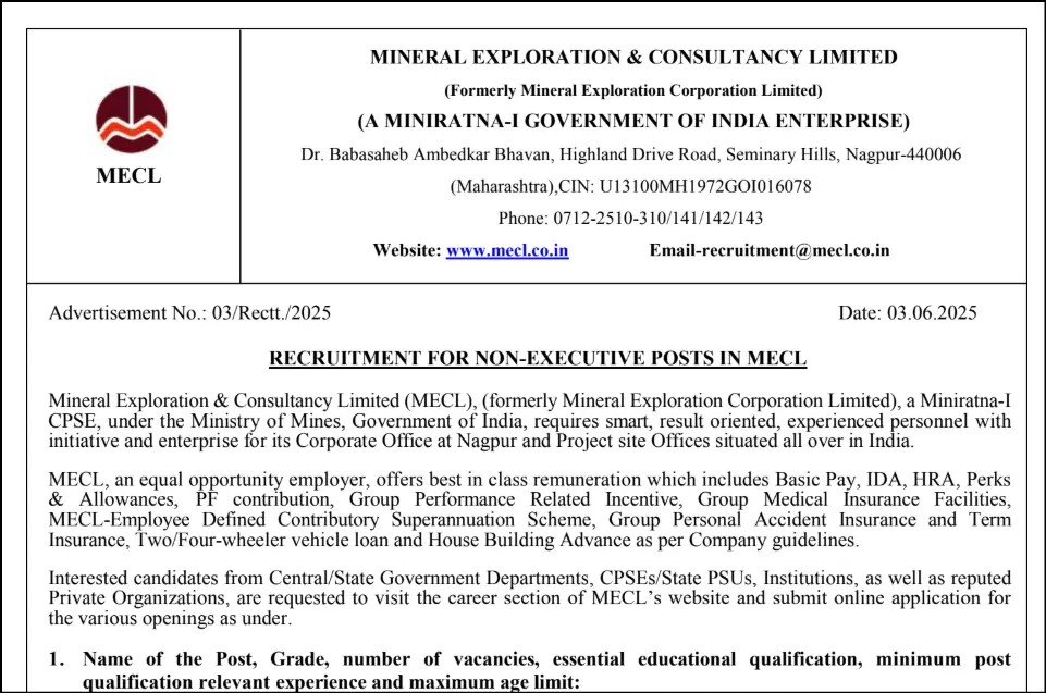 MECL notification